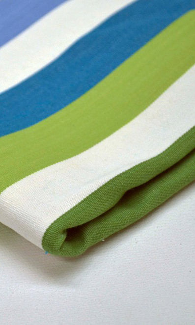 Custom Cotton Window Shades (Blue/ Green)