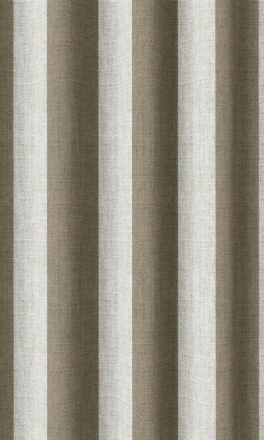 Modern Striped Print Shades (Cedar Brown/ White)