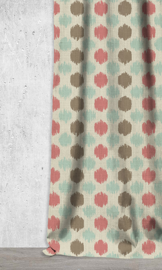 Printed Roman Shades (Pink/ Pastel Blue/ Peanut Brown)