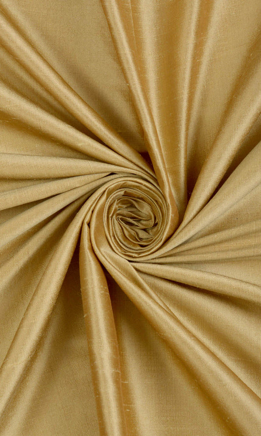 Shantung Silk Custom Home Décor Fabric By the Metre (Biscotti Yellow)