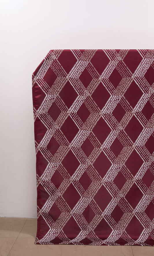 Geometric Patterned Custom Home Décor Fabric By the Metre (Red)