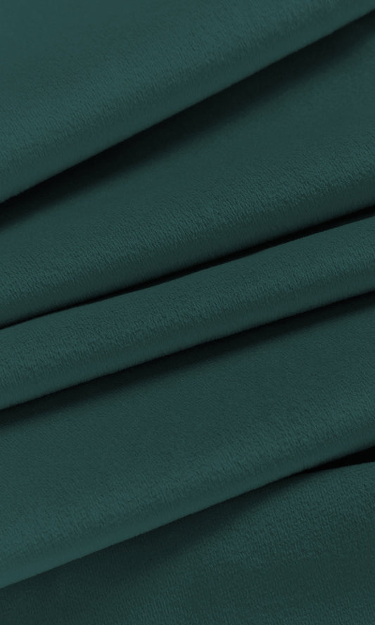 Solid Velvet Home Décor Fabric By the Metre (Teal Blue)