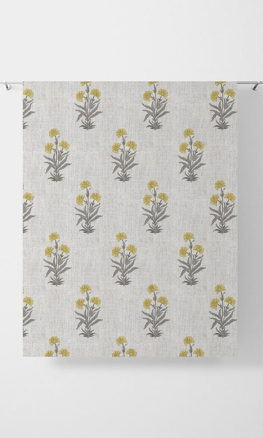 Modern Floral Blinds (White/ Yellow/ Grey)