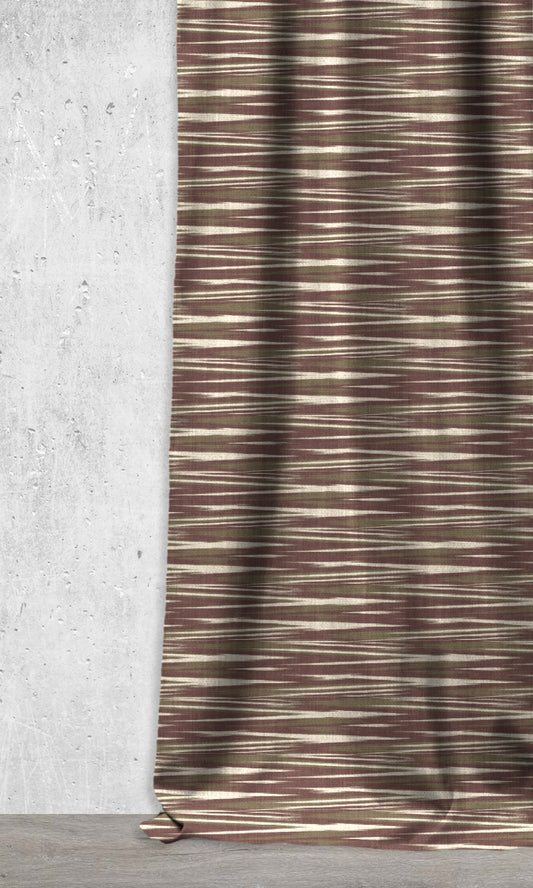 Ikat Custom Shades (Maroon Red/ Olive Green)