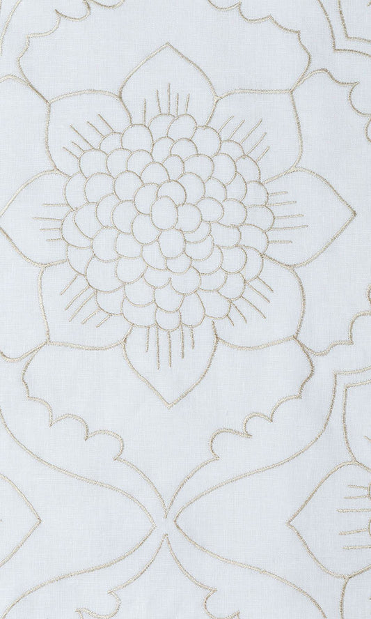 Custom White Linen Home Décor Fabric By the Metre (White/ Ivory)