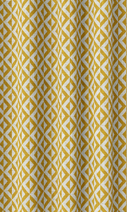 Geometric Print Blinds (Deep Yellow/ White)