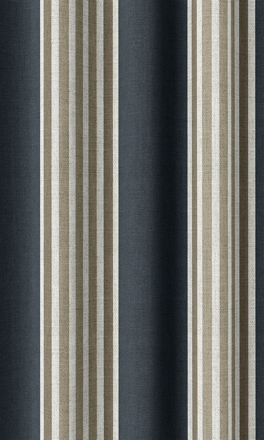 Modern Striped Custom Shades (Navy Blue/ Brown)