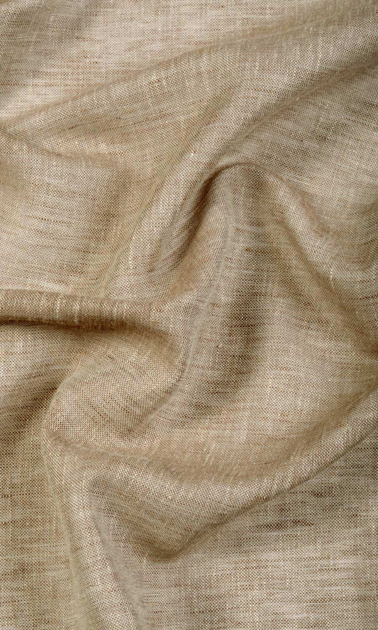 Linen Sheer Window Home Décor Fabric By the Metre (Beige/ Brown/ Umber)