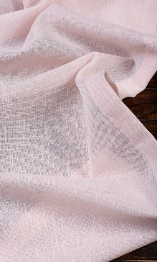 Plain Sheer Home Décor Fabric By the Metre (Powder Pink)