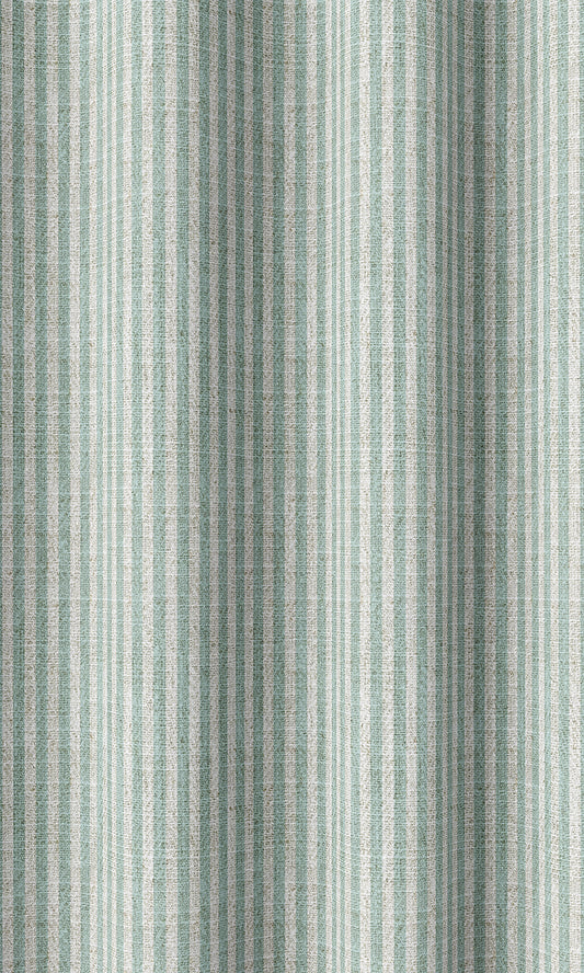 Striped Custom Home Décor Fabric Sample (Aqua Blue/ White)