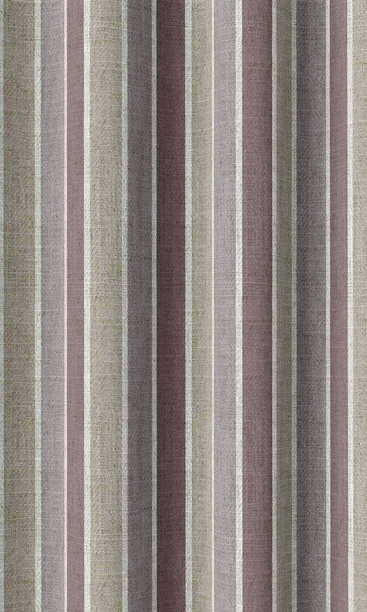 Custom Striped Print Home Décor Fabric By the Metre (Lavender/ Beige)