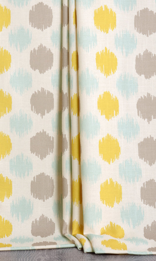 Polka Dot Home Décor Fabric Sample (Yellow/ Blue/ Gray/ White)