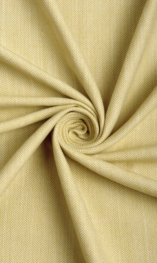 Herringbone Textured Home Décor Fabric By the Metre (Yellow)