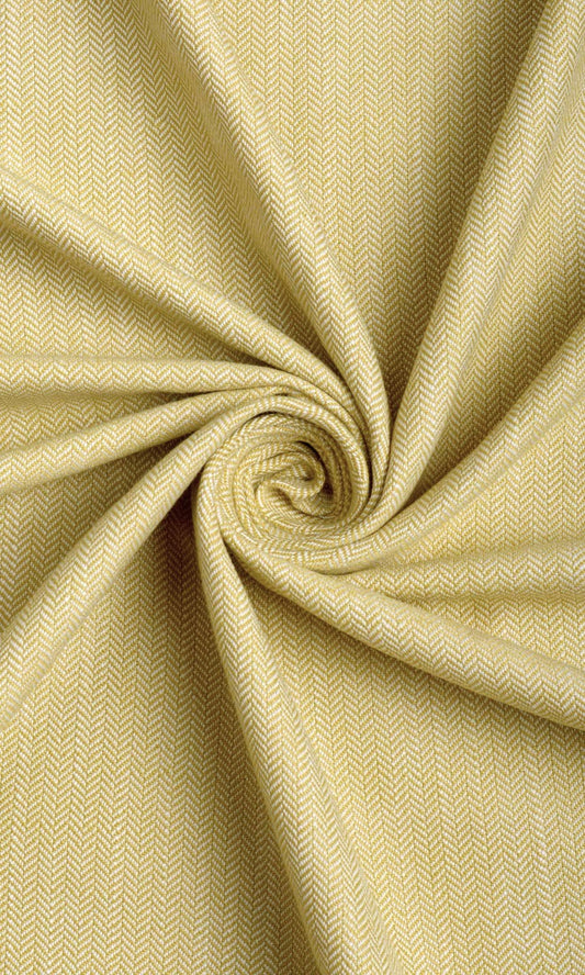 Herringbone Textured Home Décor Fabric Sample (Yellow)