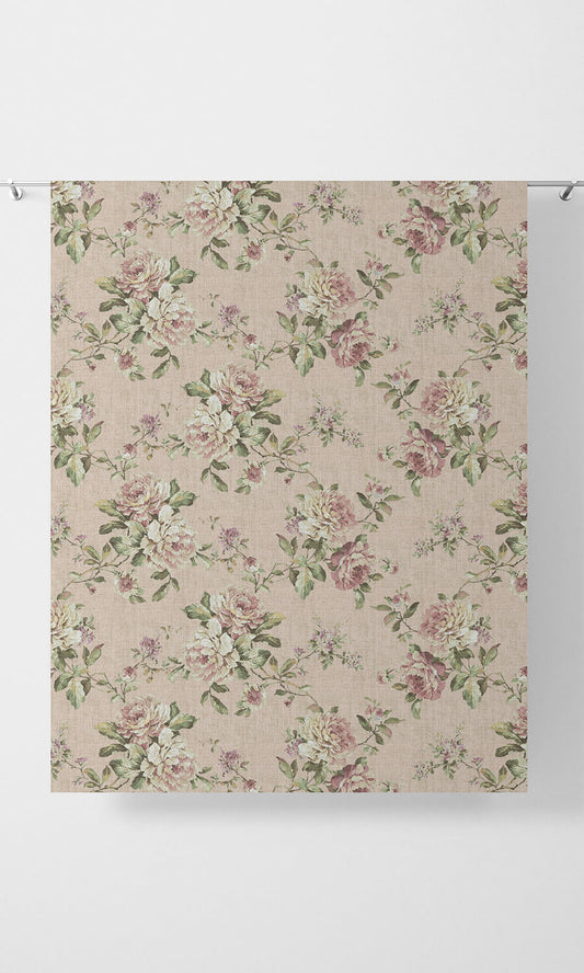 Classic Floral Print Home Décor Fabric By the Metre (Pink)