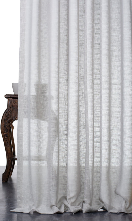 Plain Sheer Window Shades (Silvery-Gray)