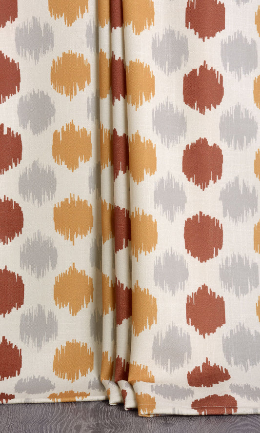 Polka Dot Pattern Home Décor Fabric Sample (Red/ Gray/ Yellow/ White)