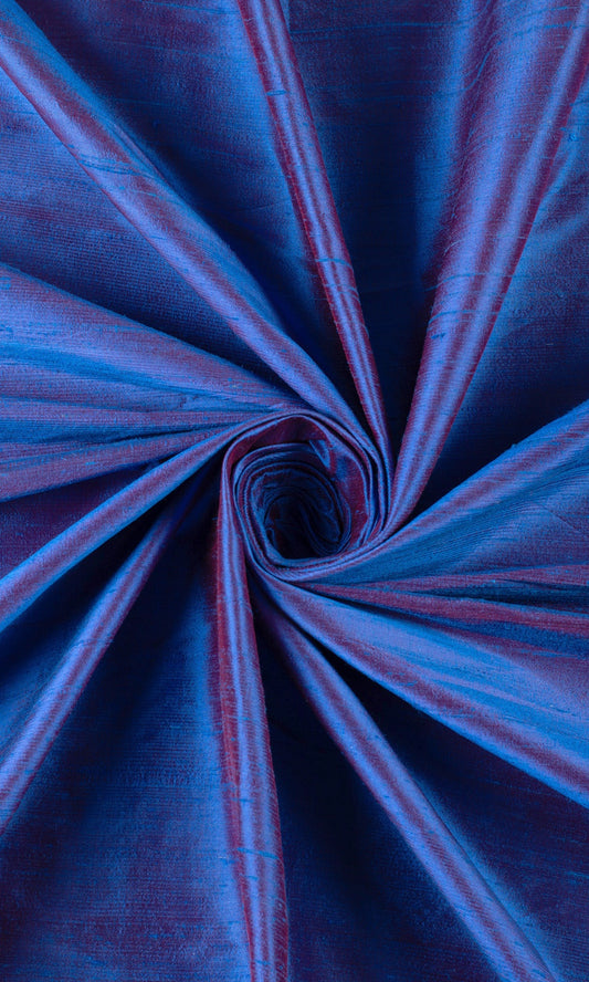 Dupioni Silk Home Décor Fabric Sample (Blue)