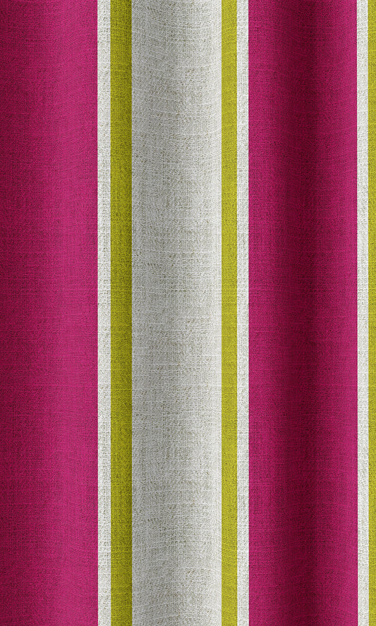Modern Striped Print Roman Shades (Pink)