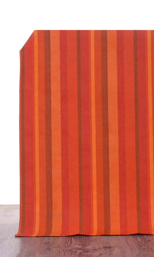 Custom Cotton Window Shades (Red/ Orange)
