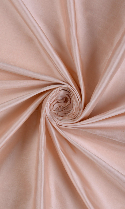 Shantung Silk Custom Home Décor Fabric By the Metre (Blush Pink/ Peach)