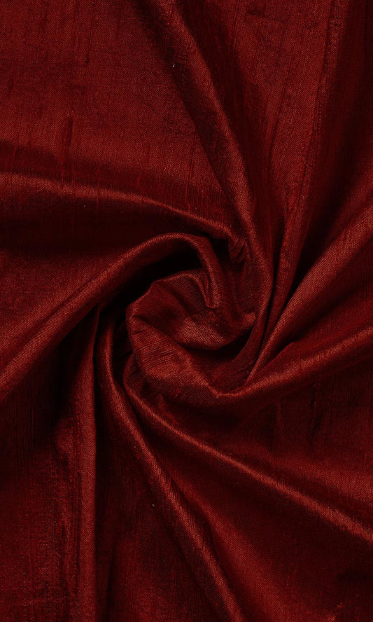 Dupioni Silk Home Décor Fabric By the Metre (Maroon/ Burgundy Red)