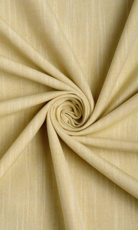 Plain Linen Texture Home Décor Fabric By the Metre (Yellow)