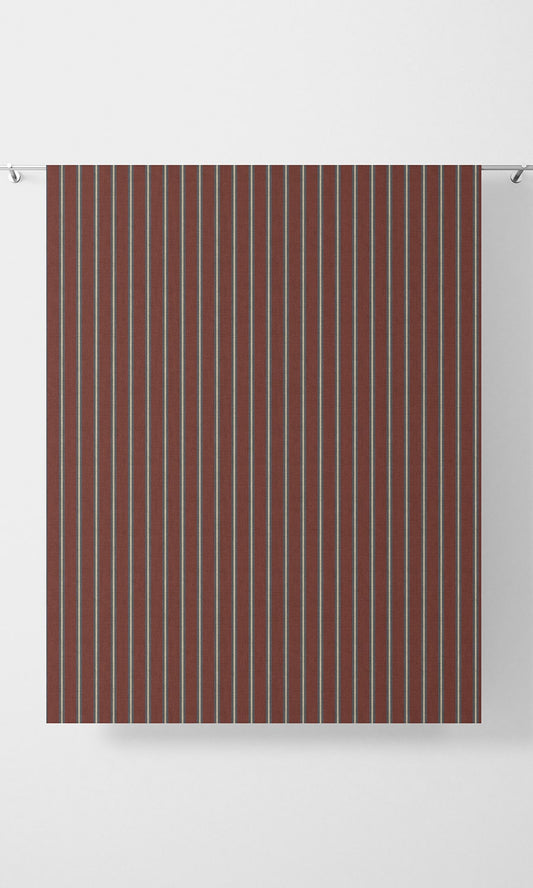 Custom Striped Home Décor Fabric Sample (Red & Grey)