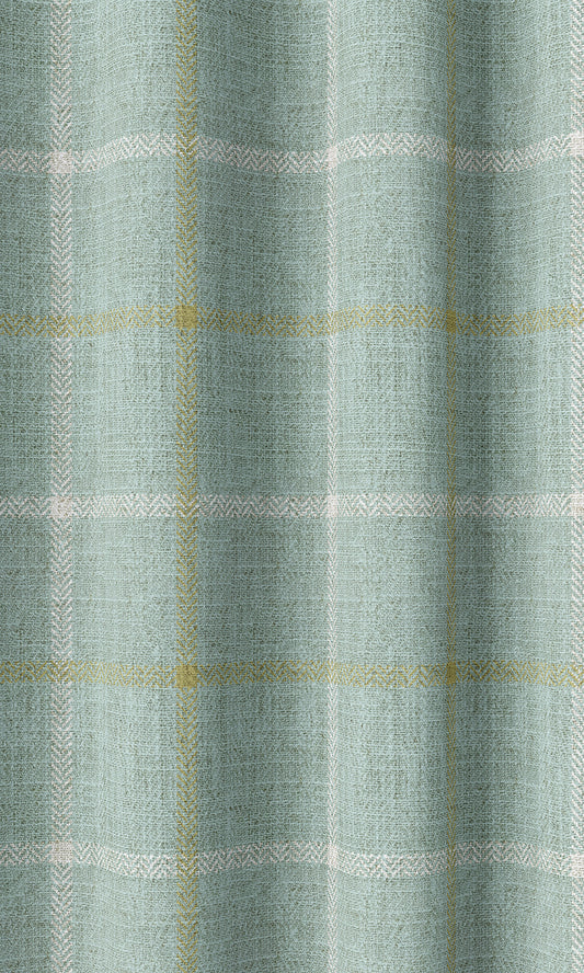 Check Patterned Window Shades (Aqua Blue)