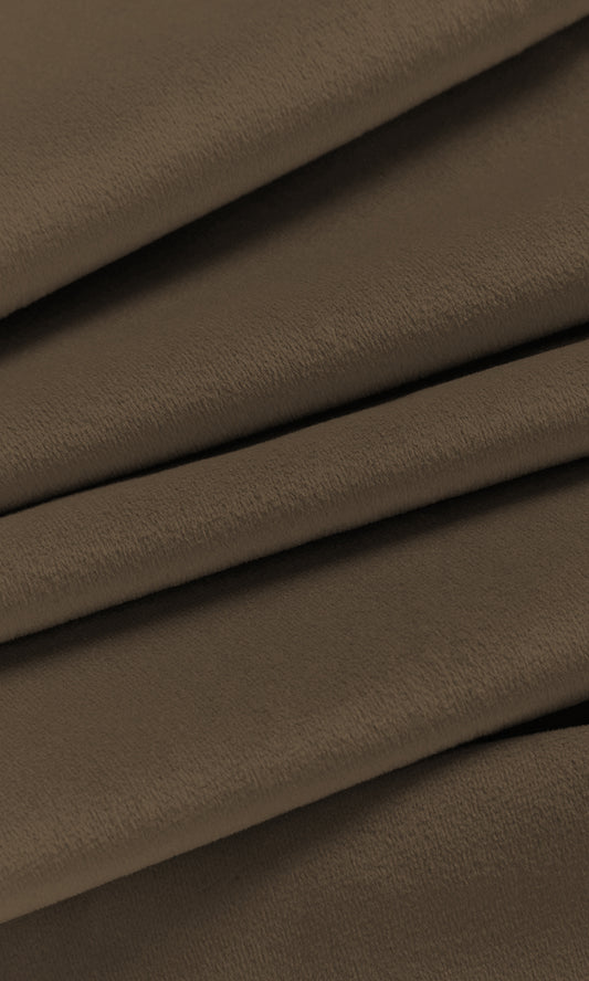 Velvet Home Décor Fabric By the Metre (Coffee Brown)
