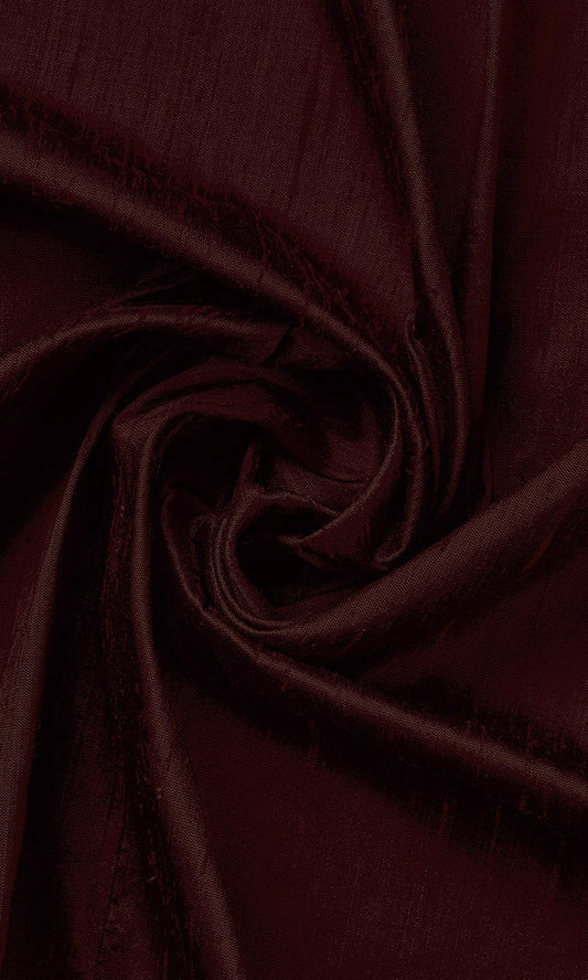 Pure Silk Home Décor Fabric By the Metre (Burgundy Red)