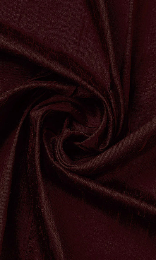 Pure Silk Home Décor Fabric Sample (Burgundy Red)