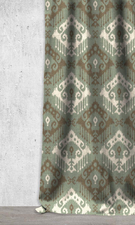 Ikat Print Shades (Olive Green/ Pale Turquoise)