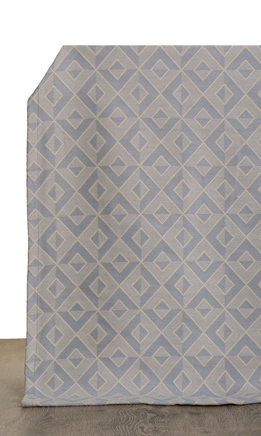 Diamond Pattern Home Décor Fabric Sample (Slate Grey/ Mauve/ Beige)