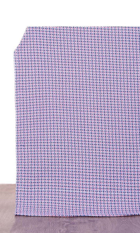 Basketweave Home Décor Fabric By the Metre (Violet/ Purple/ Pink/ White)