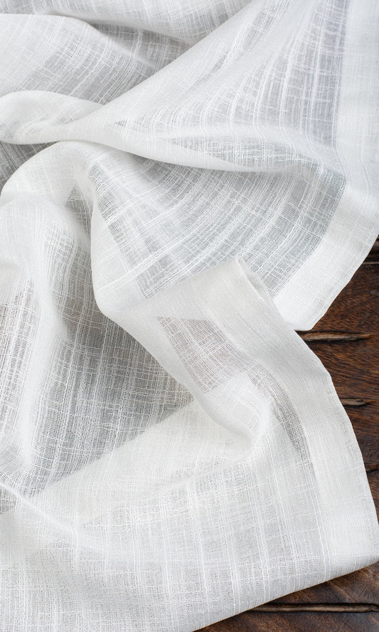 Plain Sheer Home Décor Fabric By the Metre (White)