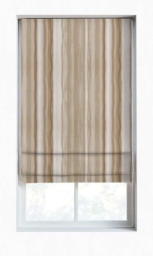 Room Darkening Striped Shades (Brown/ Beige)