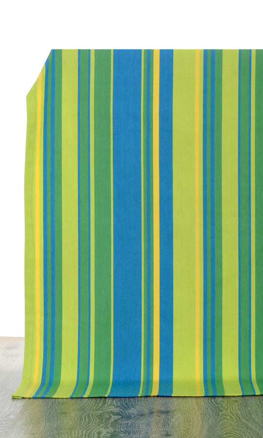 Made to Measure Cotton Window Shades (Blue/ Green)