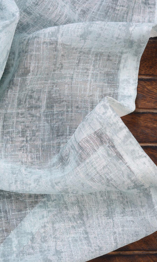 Textured Sheer Home Décor Fabric Sample (Blue)