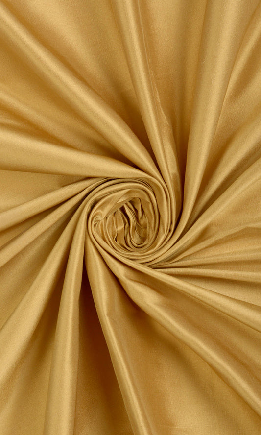 Custom Length Silk Home Décor Fabric Sample (Ochre/ Burnt Yellow)