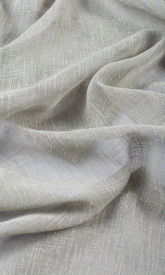 Textured Sheer Home Décor Fabric Sample (Dove Grey)