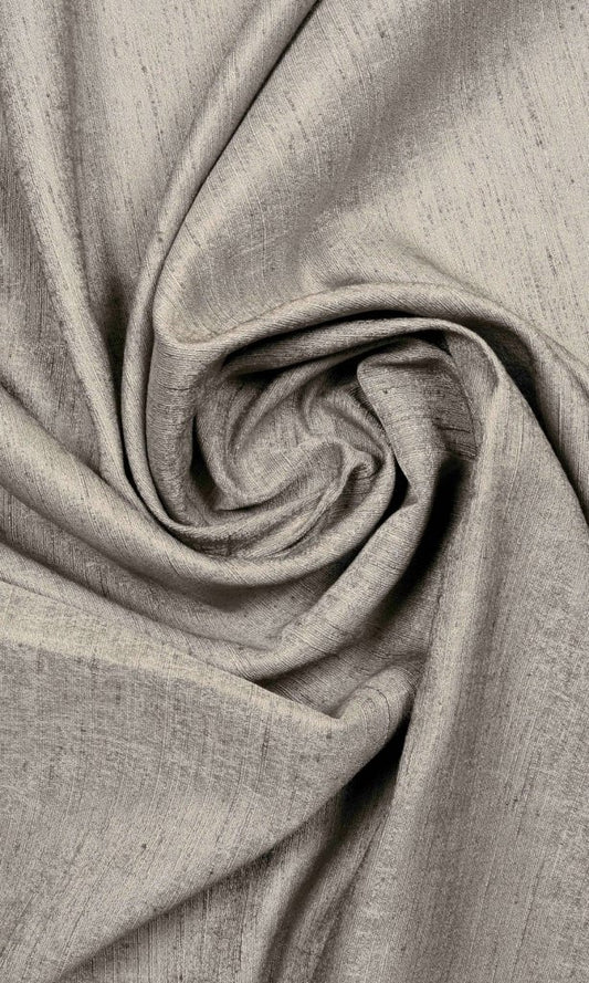 Silk Blend Custom Size Window Home Décor Fabric Sample (Taupe Grey)