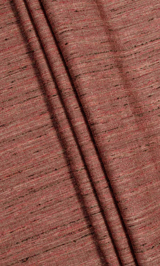 Faux Silk Textured Home Décor Fabric By the Metre (Brick Red)