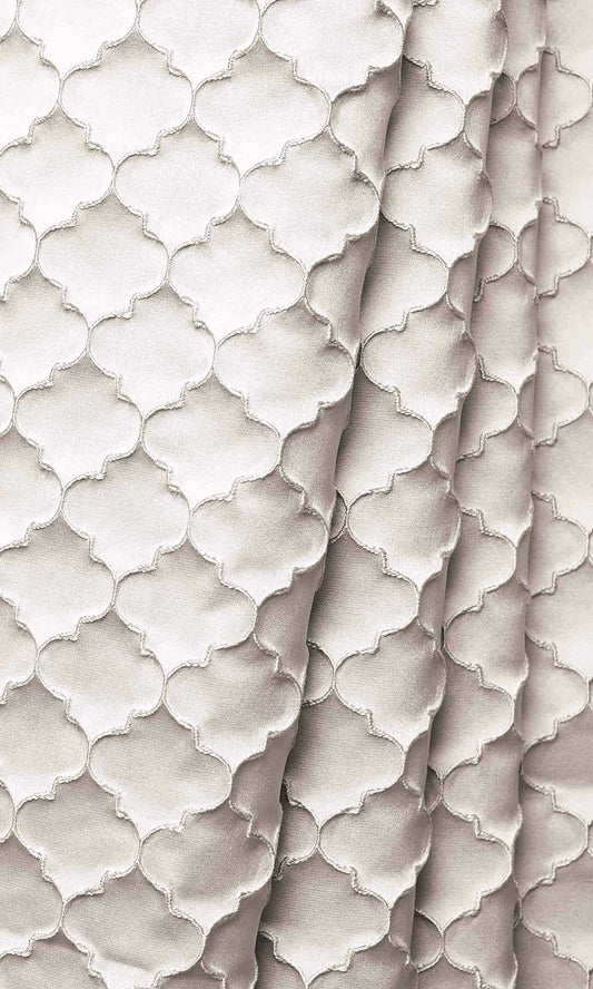 Silk Blend Custom Size Home Décor Fabric By the Metre (Seashell Ivory)