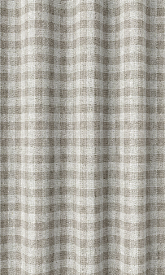 Check Patterned Home Décor Fabric By the Metre (Grey/ White)