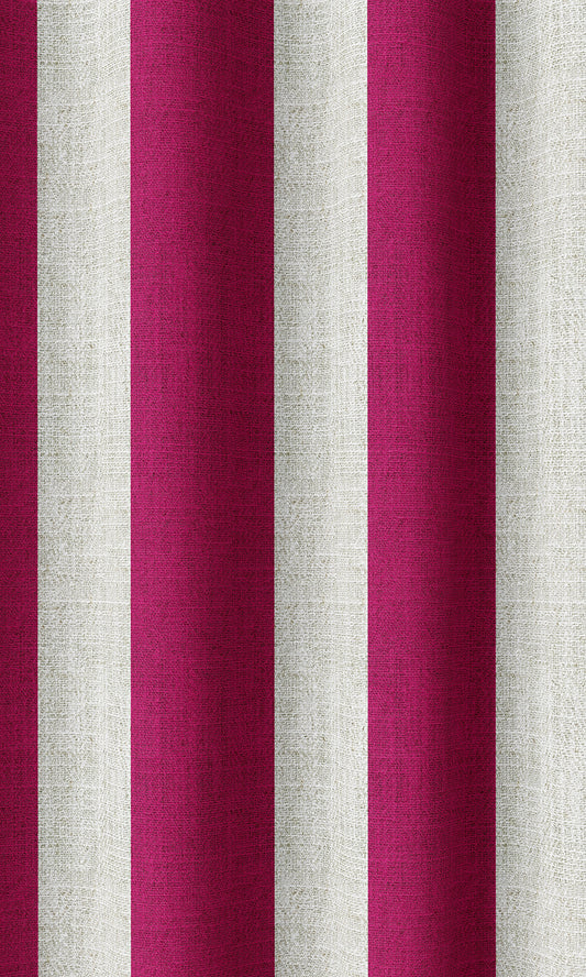 Custom Striped Home Décor Fabric By the Metre (Magenta Pink)