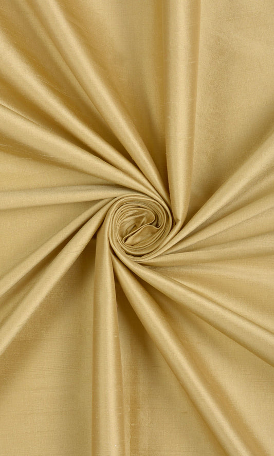 Shantung Silk Custom Home Décor Fabric By the Metre (Mustard Yellow)