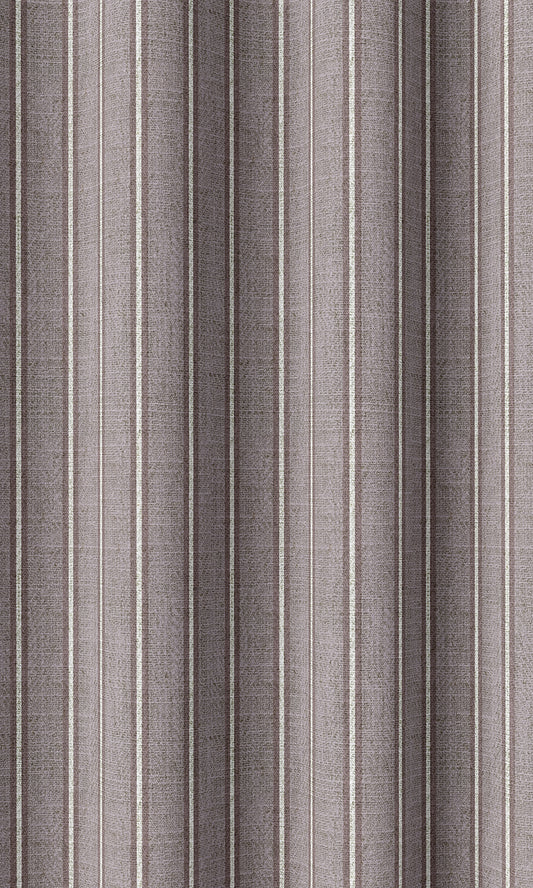 Modern Striped Custom Home Décor Fabric By the Metre (Plum Purple)