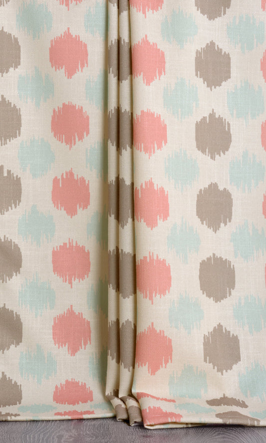 Polka Dot Striped Home Décor Fabric Sample (Pink/ Blue/ Gray/ White)