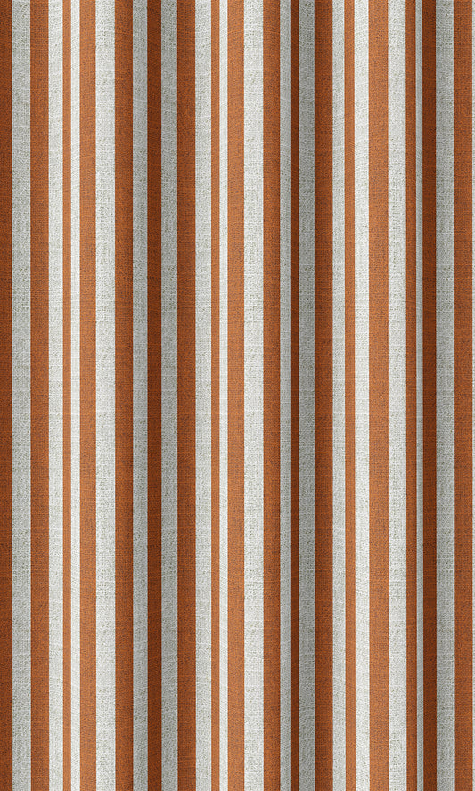 Modern Striped Custom Shades (Burnt Orange/ White)